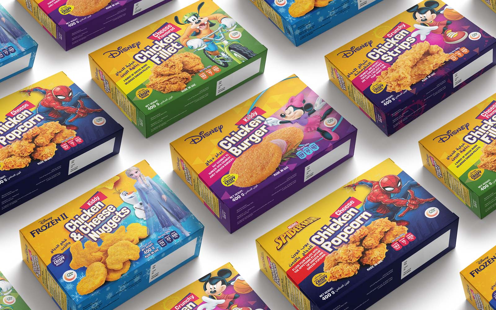 Developed vibrantly and eye-catching packaging designs that capture the magic of the brand.